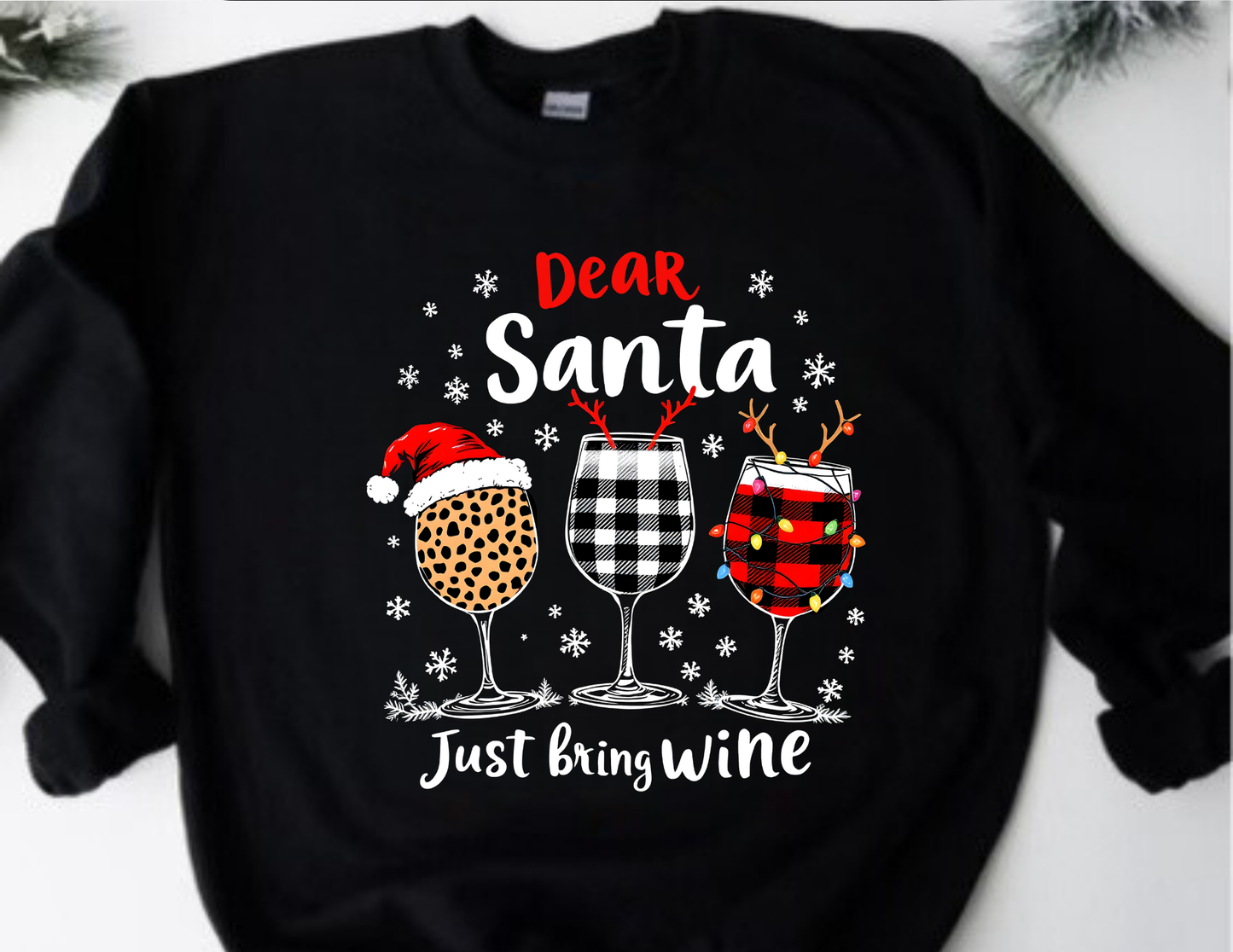 Dear Santa, just bring wine ￼/DTF Transfer