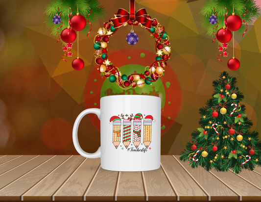 Teacher holiday mug